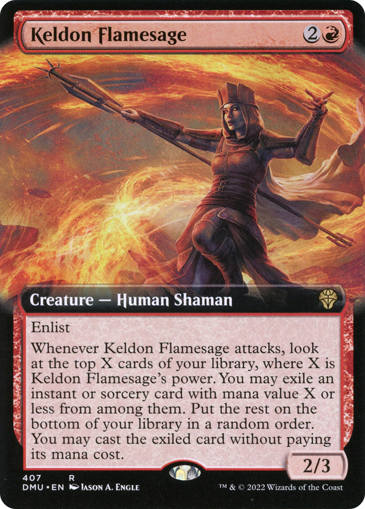 Keldon Flamesage (DMU-407) - Dominaria United: (Extended Art)