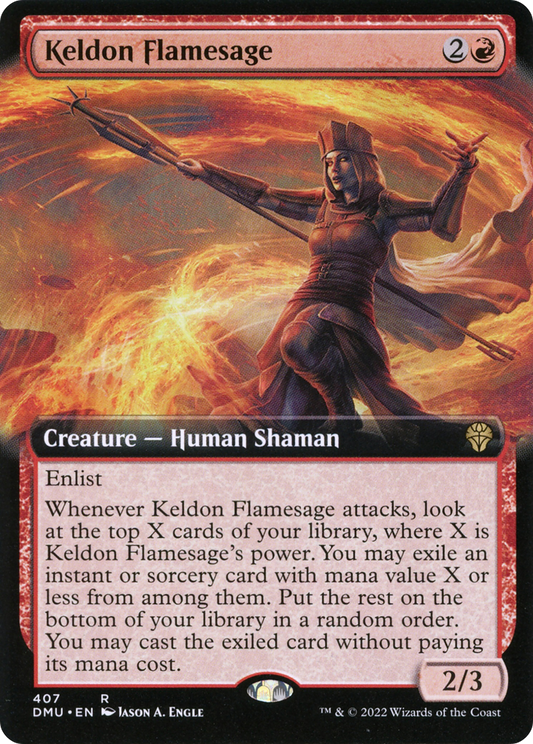 Keldon Flamesage (DMU-407) - Dominaria United: (Extended Art)