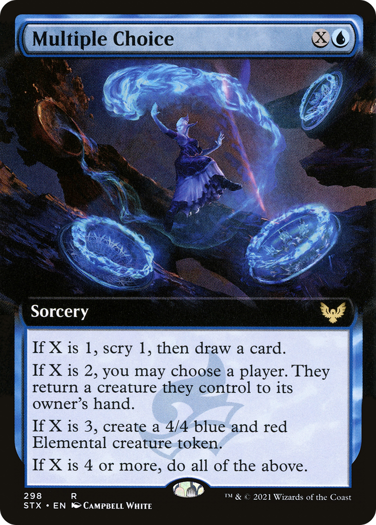 Multiple Choice (Extended Art)  (STX-298) - Strixhaven: School of Mages: (Extended Art) Foil