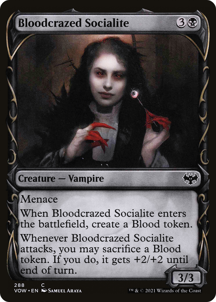 Bloodcrazed Socialite (Showcase)  (VOW-288) - Innistrad: Crimson Vow: (Showcase) Foil