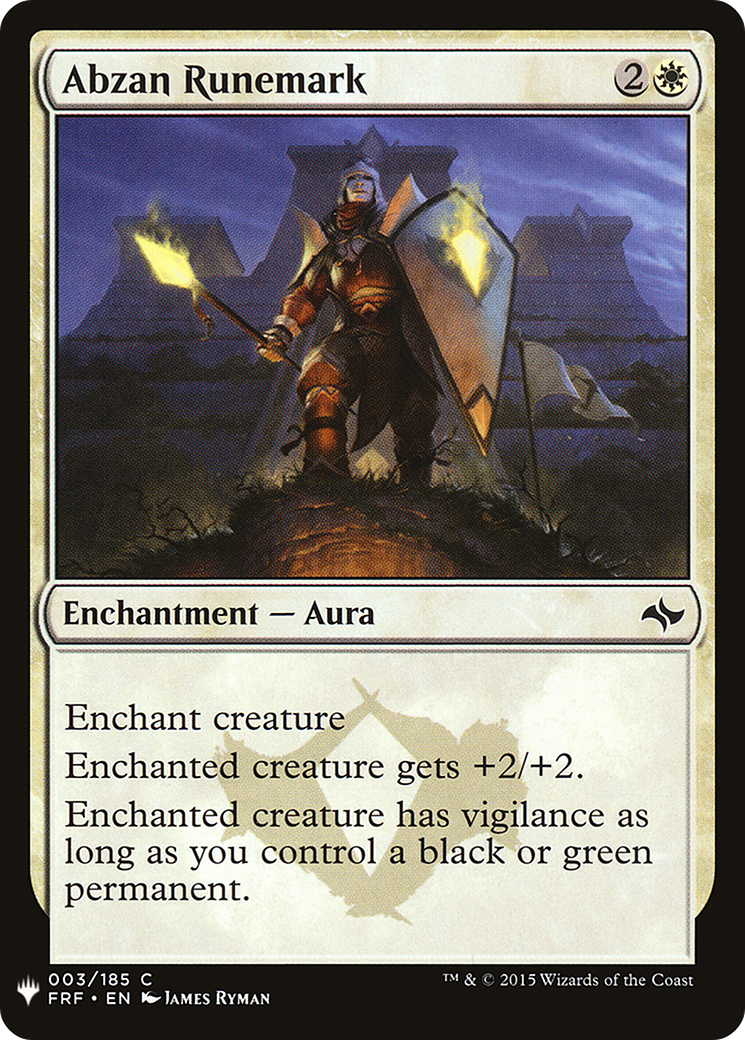 Abzan Runemark (LIST-FRF-3) - The List