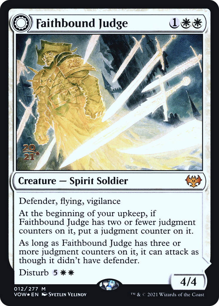 Faithbound Judge // Sinner's Judgment (PVOW-12S) - Innistrad: Crimson Vow Promos: (Double Faced Transform) Foil