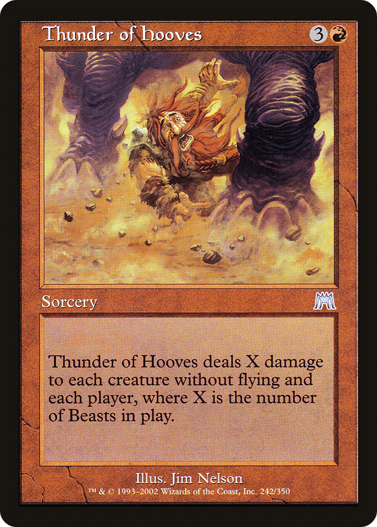 Thunder of Hooves (ONS-242) - Onslaught Foil