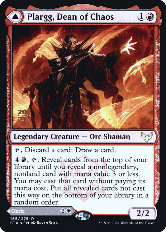 Plargg, Dean of Chaos // Augusta, Dean of Order (PSTX-155S) - Strixhaven: School of Mages Promos Foil