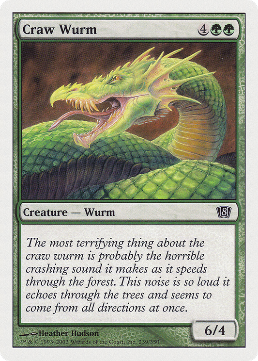 Craw Wurm (8ED-239) - Eighth Edition