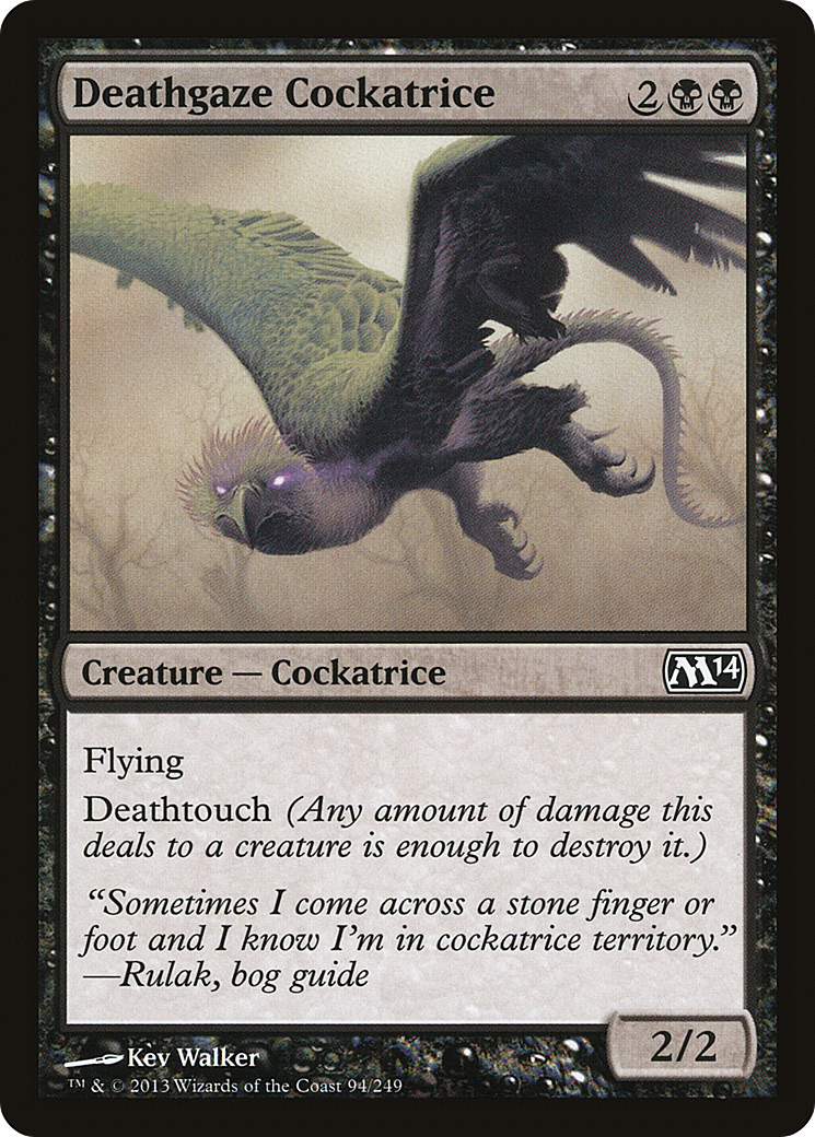 Deathgaze Cockatrice (M14-094) - Magic 2014 Foil