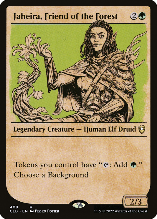 Jaheira, Friend of the Forest (CLB-409) - Commander Legends: Battle for Baldur's Gate: (Showcase)