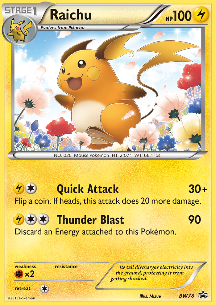 Raichu BW78/101 - BW Black Star Promos