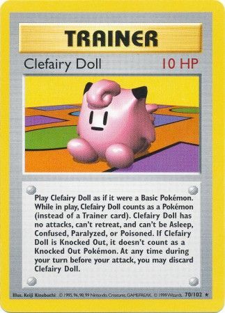 Clefairy Doll 070/102 - Base Set Shadowless Unlimited - Rare