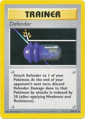 Defender 080/102 - Base Set Shadowless Unlimited - Uncommon