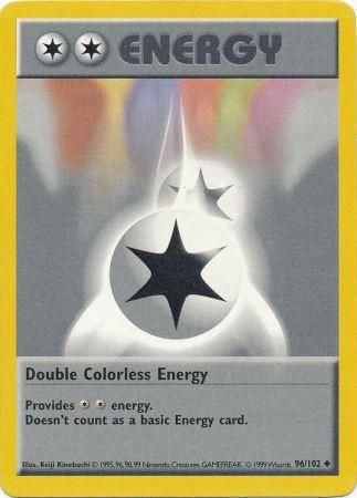 Double Colorless Energy 096/102 - Base Set Shadowless Unlimited - Uncommon
