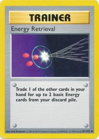 Energy Retrieval 081/102 - Base Set Shadowless Unlimited - Uncommon