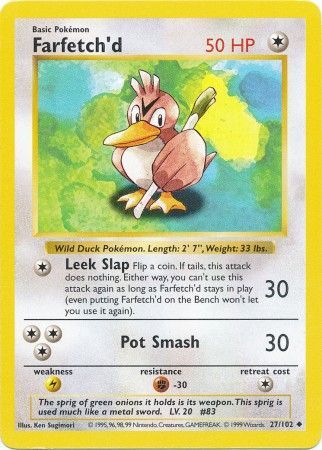 Farfetch'd 027/102 - Base Set Shadowless Unlimited - Uncommon