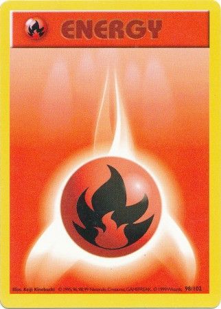 Fire Energy 098/102 - Base Set Shadowless Unlimited - Common