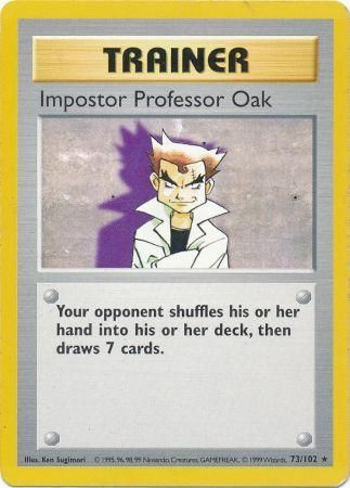 Impostor Professor Oak 073/102 - Base Set Shadowless Unlimited - Rare