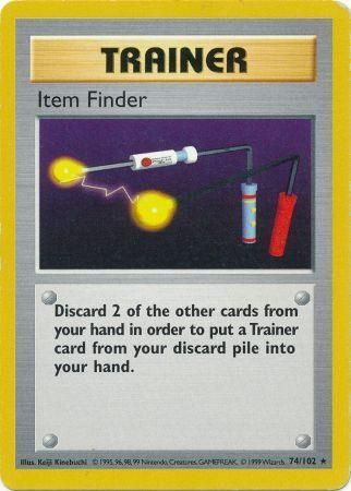 Item Finder 074/102 - Base Set Shadowless Unlimited - Rare