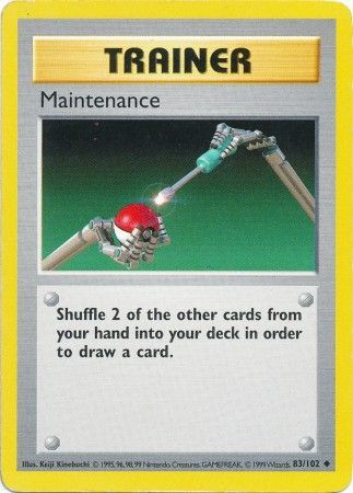 Maintenance 083/102 - Base Set Shadowless Unlimited - Uncommon