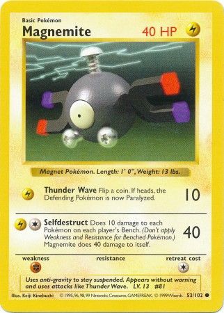 Magnemite 053/102 - Base Set Shadowless Unlimited - Common