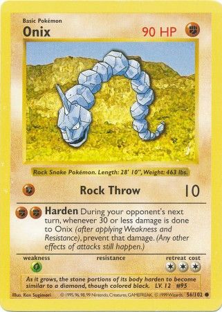 Onix 056/102 - Base Set Shadowless Unlimited - Common