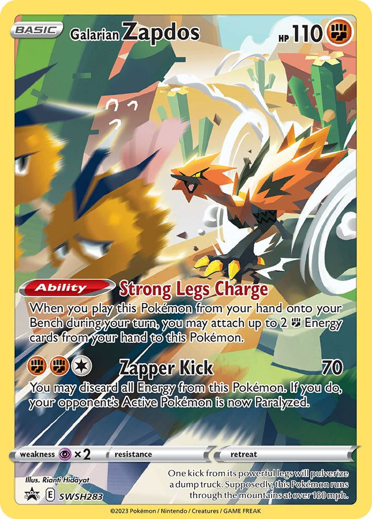 Galarian Zapdos SWSH283 - SWSH Black Star Promos Holofoil - Promo