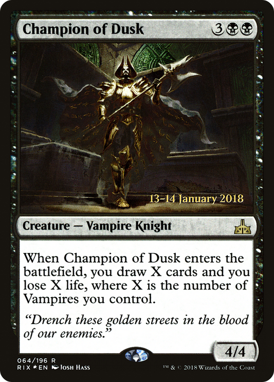 Champion of Dusk (PRE-64S) - Rivals of Ixalan Promos (Prerelease) Foil