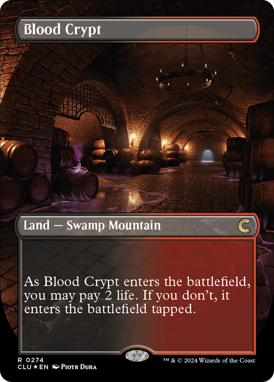 Blood Crypt  (Borderless)(CLU-274) - Ravnica: Clue Edition Foil