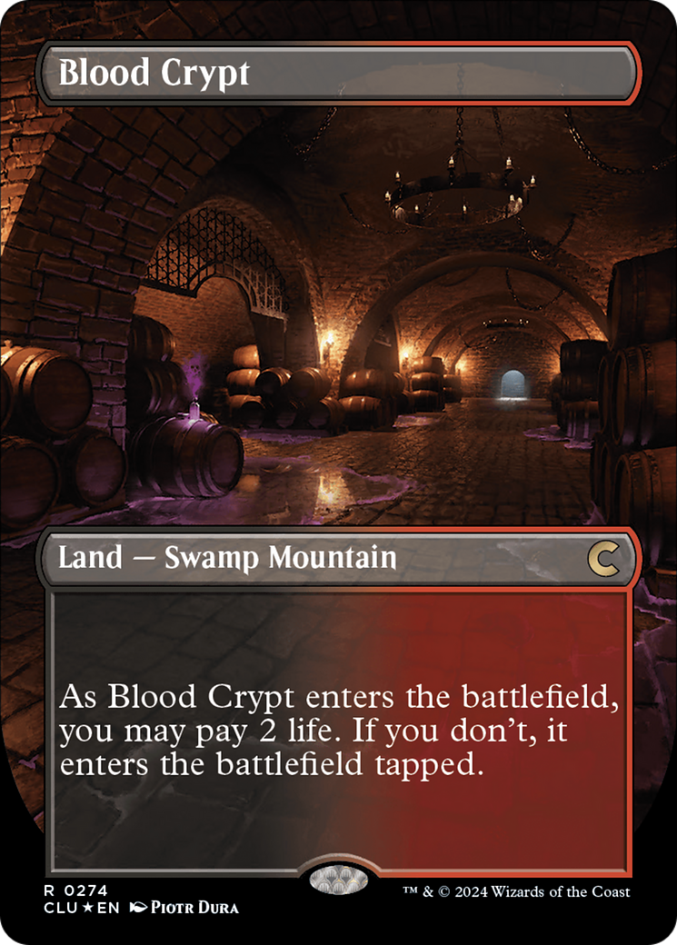 Blood Crypt (CLU-274) - Ravnica: Clue Edition (Borderless) Foil