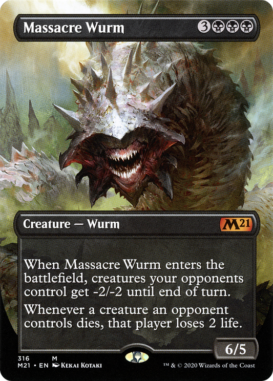 Massacre Wurm  (Borderless)(M21-316) - Core Set 2021 Foil