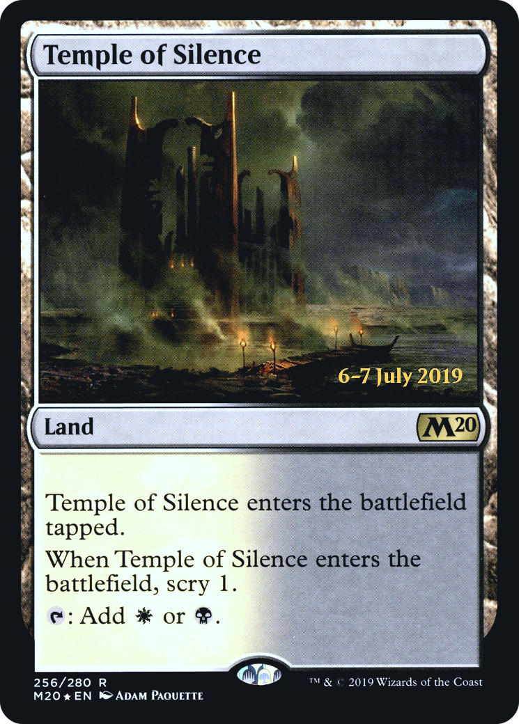 Temple of Silence (PRE-256S) - Core Set 2020 Promos (Prerelease) Foil