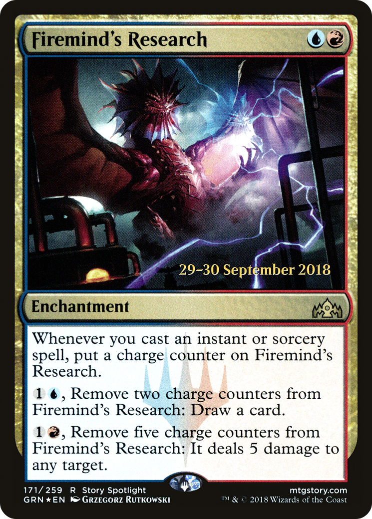 Firemind's Research (PGRN-171S) - Guilds of Ravnica Promos Foil