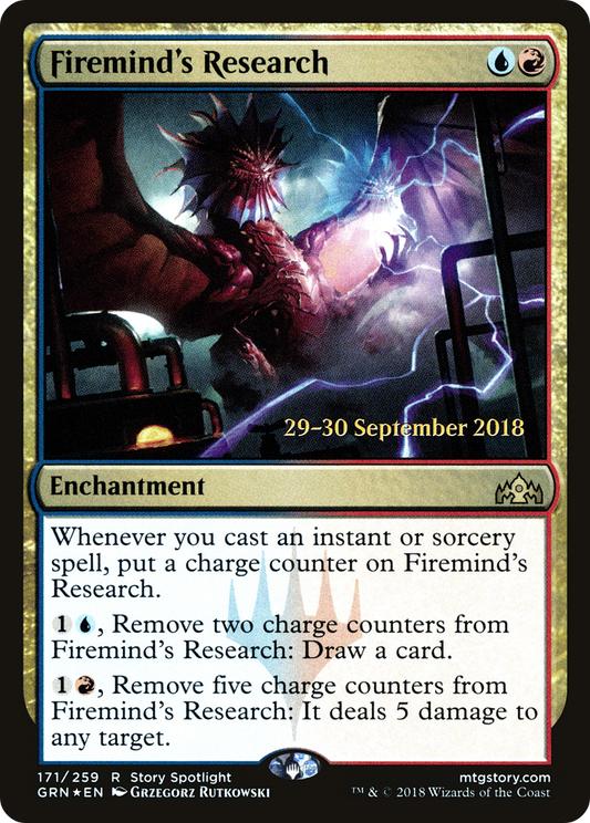 Firemind's Research (PGRN-171S) - Guilds of Ravnica Promos Foil