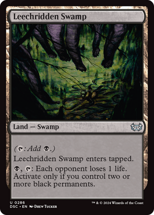 Leechridden Swamp (DSC-286) - Duskmourn: House of Horror Commander