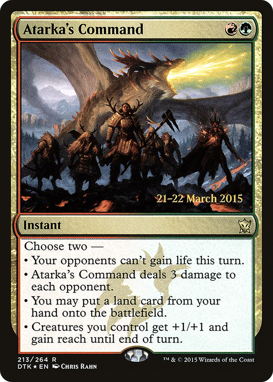 Atarka's Command (PRE-213S) - Dragons of Tarkir Promos (Prerelease) Foil