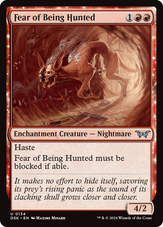 Fear of Being Hunted (DSK-134) - Duskmourn: House of Horror Foil