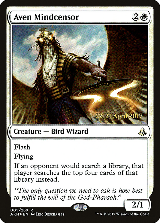 Aven Mindcensor (PRE-05S) - Amonkhet Promos (Prerelease) Foil