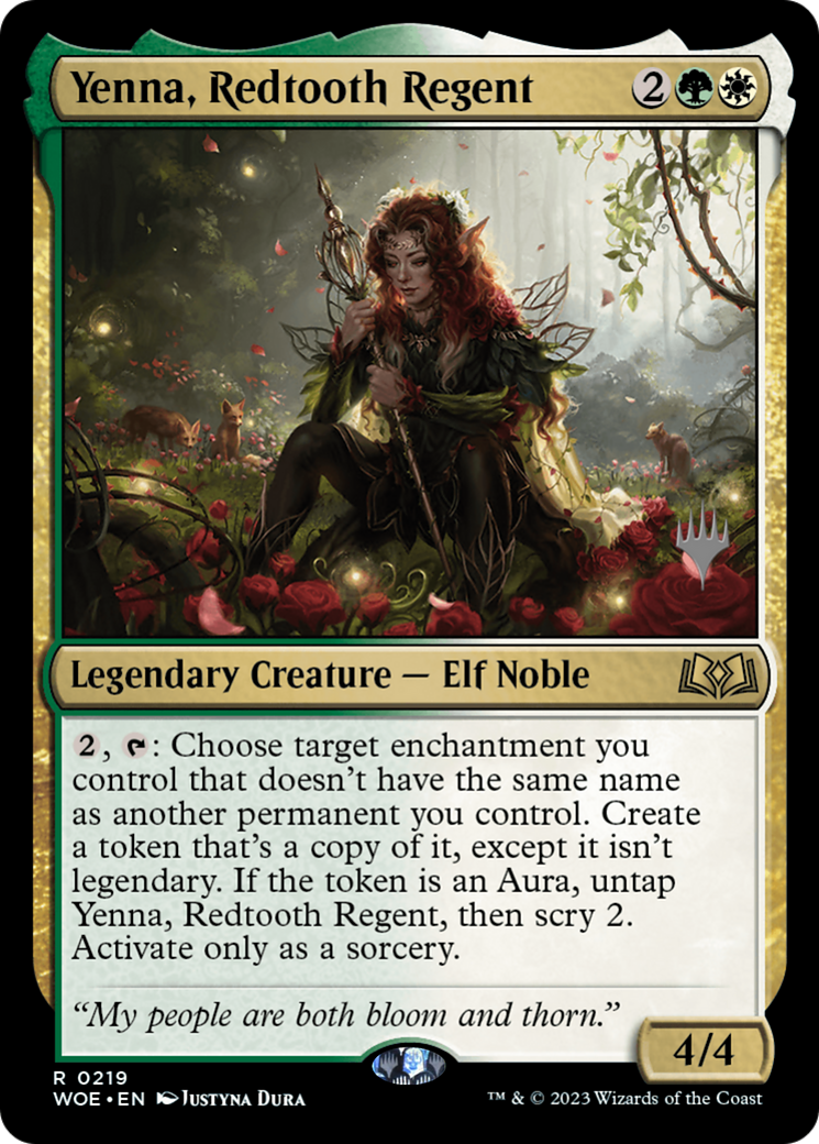 Yenna, Redtooth Regent (PWOE-219P) - Wilds of Eldraine Promos