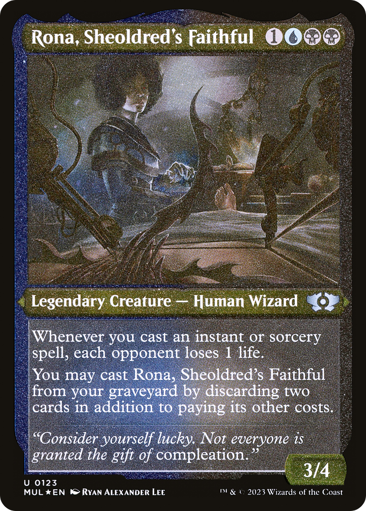 Rona, Sheoldred's Faithful (MUL-123) - Multiverse Legends Etched Foil