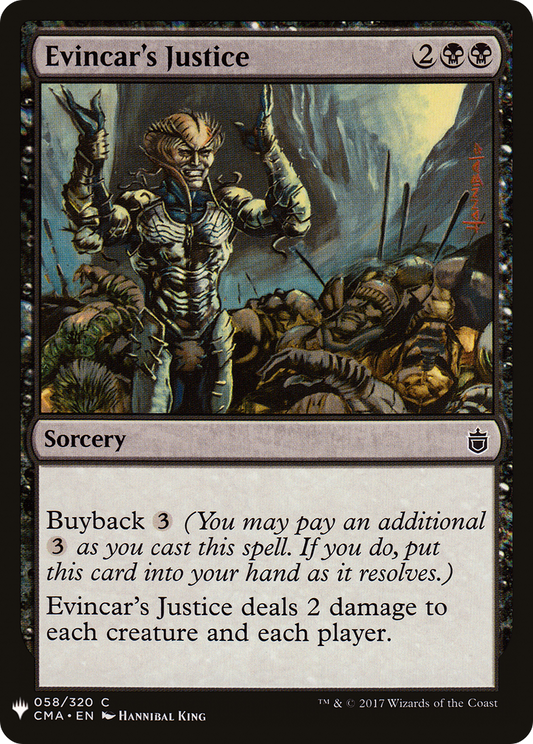Evincar's Justice (LIST-CMA-58) - The List