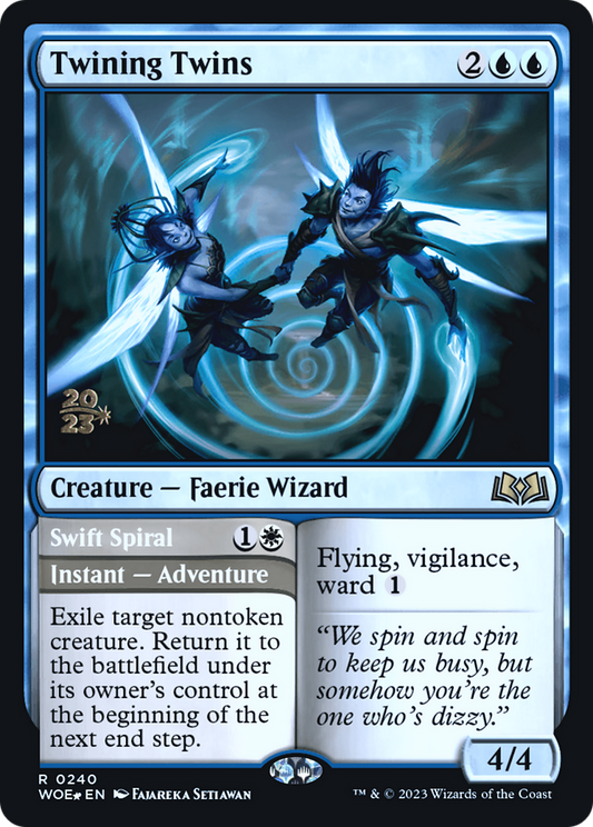 Twining Twins // Swift Spiral (PWOE-240S) - Wilds of Eldraine Promos Foil