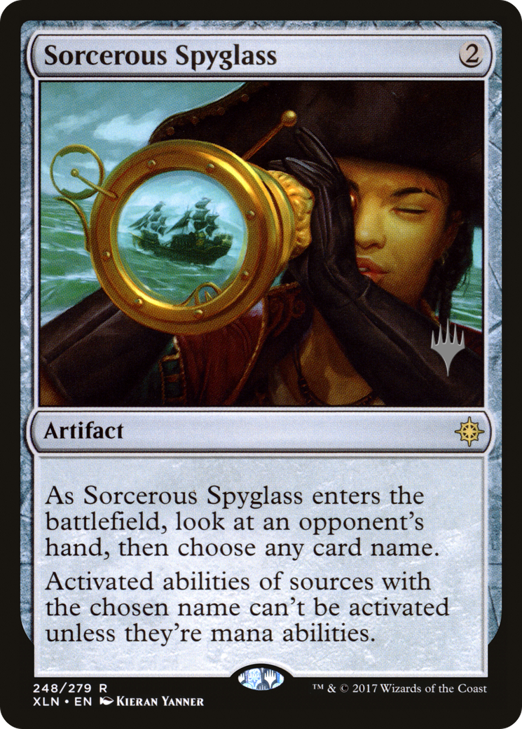 Sorcerous Spyglass (PXLN-248P) - Ixalan Promos