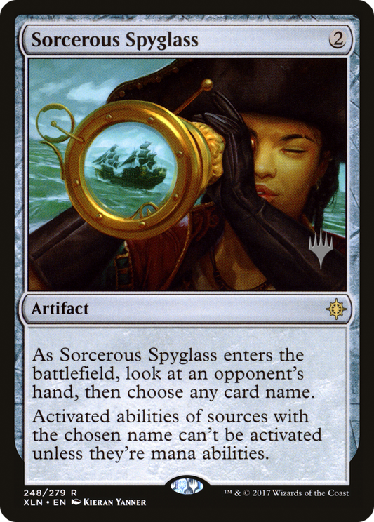 Sorcerous Spyglass (PXLN-248P) - Ixalan Promos