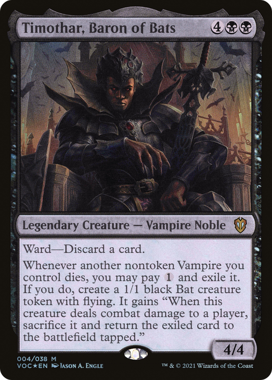 Timothar, Baron of Bats (VOC-004) - Crimson Vow Commander Foil