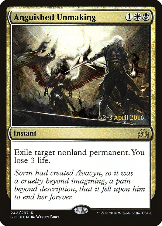 Anguished Unmaking (PRE-242S) - Shadows over Innistrad Promos (Prerelease) Foil