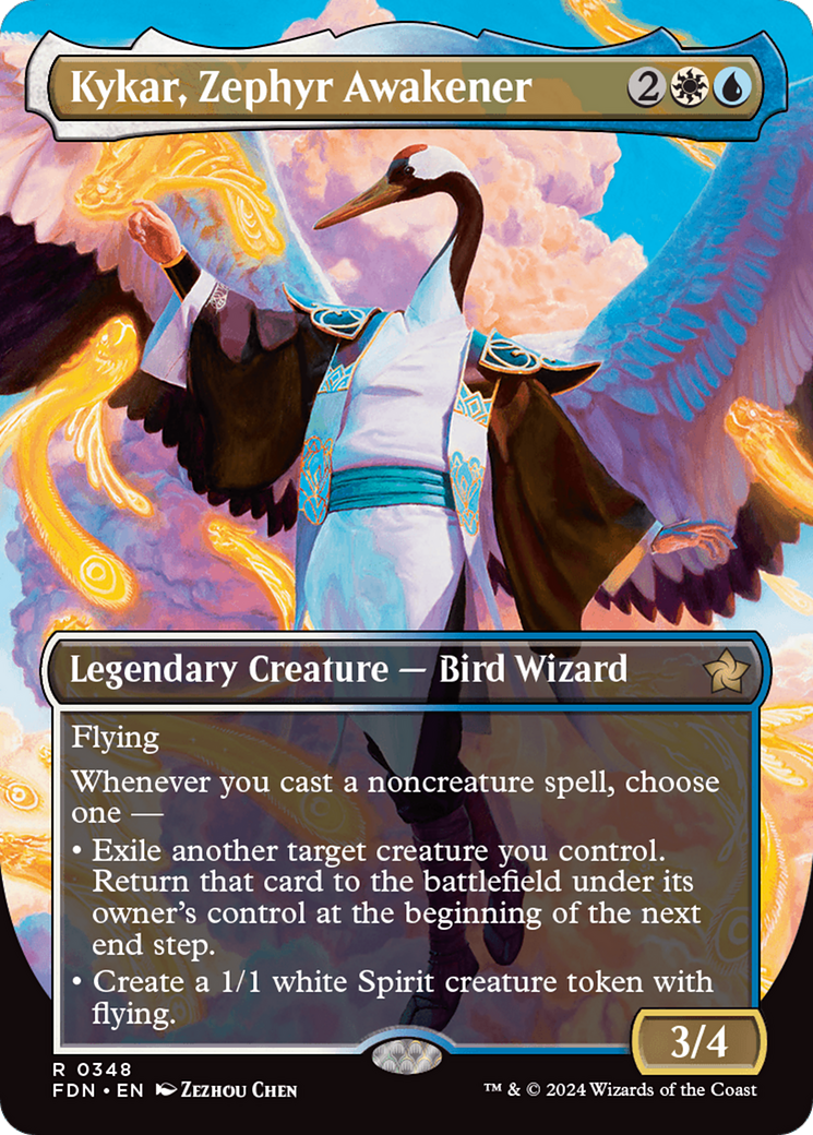 Kykar, Zephyr Awakener (Borderless) (FDN-348) - Foundations (Borderless)
