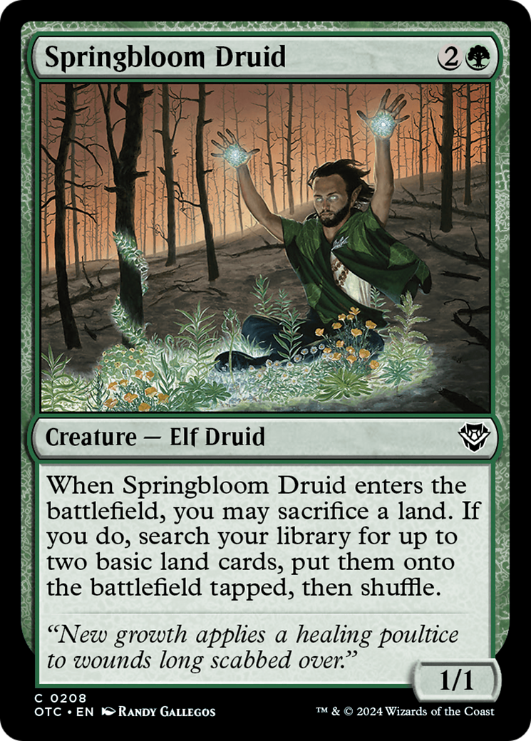 Springbloom Druid (OTC-208) - Outlaws of Thunder Junction Commander