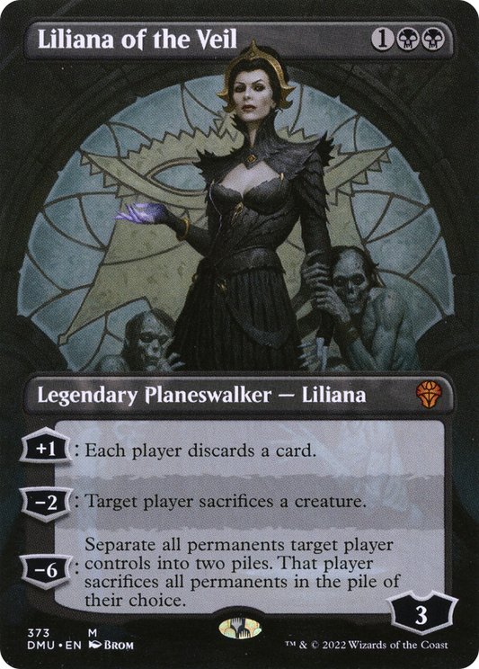 Liliana of the Veil (Borderless) (DMU-373) - Dominaria United (Borderless)