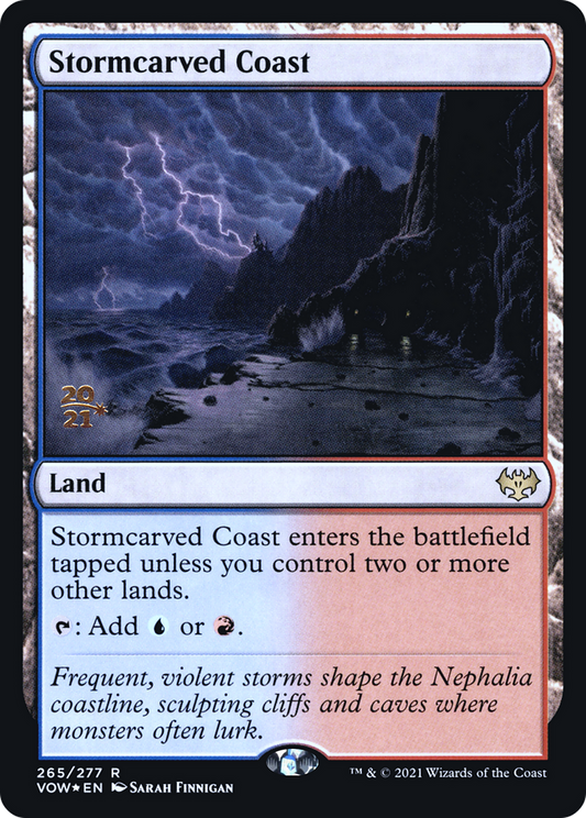 Stormcarved Coast (PVOW-265S) - Innistrad: Crimson Vow Promos Foil