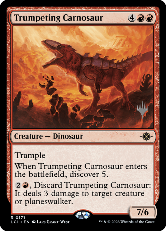 Trumpeting Carnosaur (PLCI-171P) - The Lost Caverns of Ixalan Promos