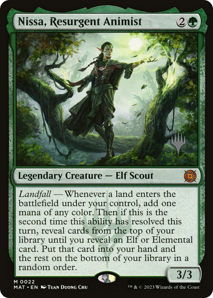 Nissa, Resurgent Animist (PMAT-22P) - March of the Machine: The Aftermath Promos Foil