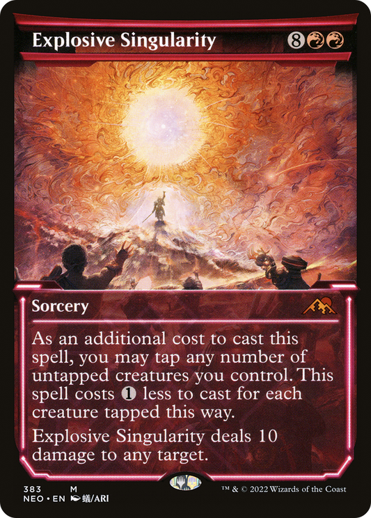 Explosive Singularity (NEO-383) - Kamigawa: Neon Dynasty: (Showcase) Foil